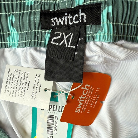 NWT Capelle Miami Switch Color Changing‎ Sea Horse Swim Trunks Sz 2XL - Picture 7 of 9